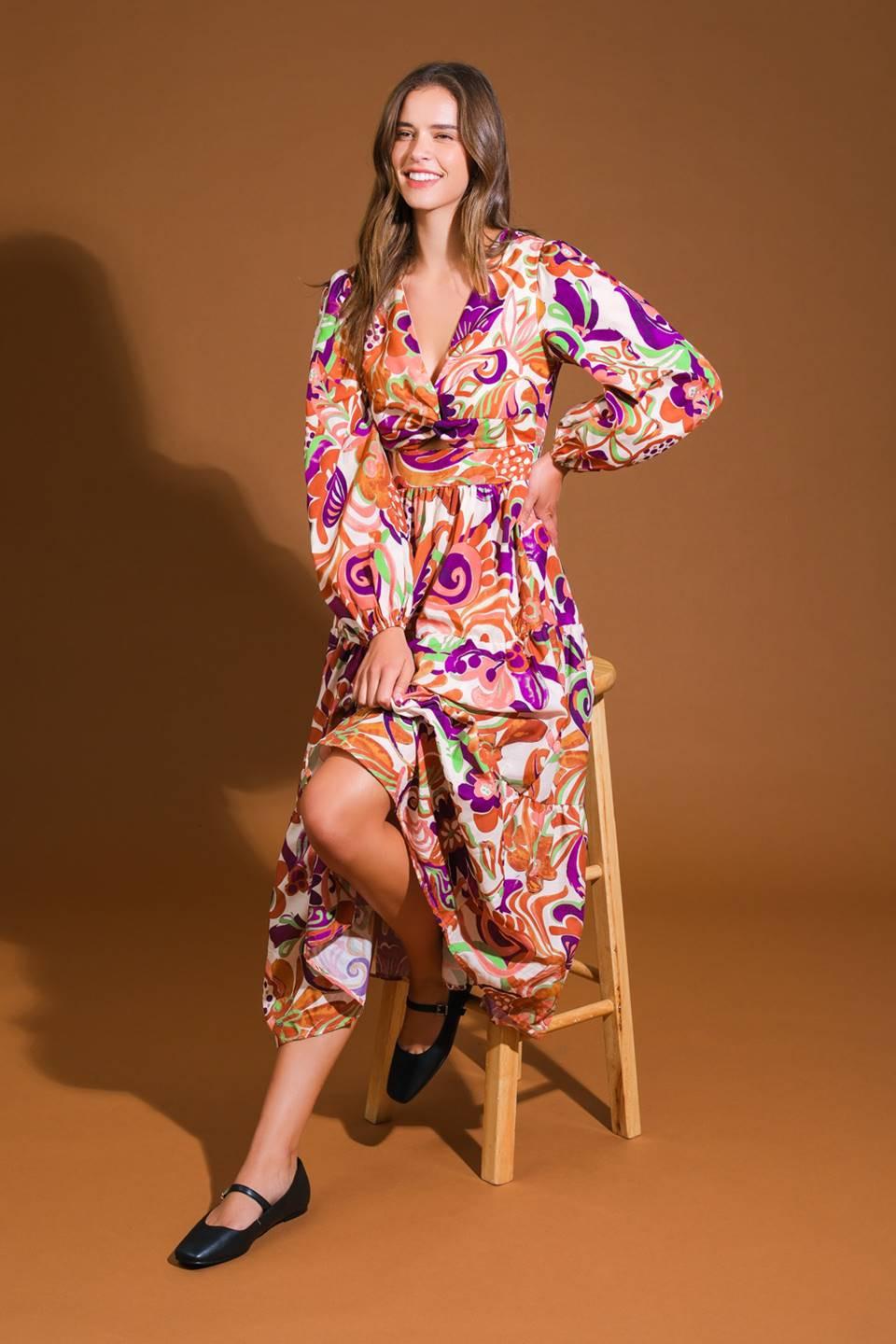 BLOSSOM BEAUTY WOVEN MIDI DRESS Flying Tomato
