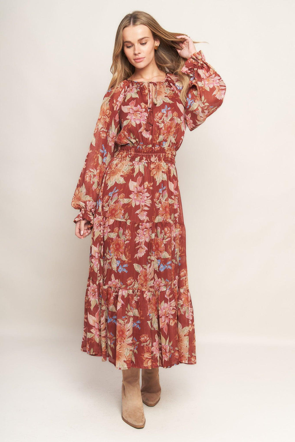 FOREST PARK WOVEN MIDI DRESS Flying Tomato