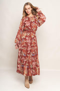 FOREST PARK WOVEN MIDI DRESS Flying Tomato