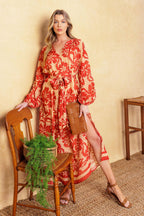BACK IN ACTION WOVEN MIDI DRESS Flying Tomato