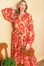 BACK IN ACTION WOVEN MIDI DRESS Flying Tomato