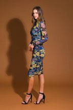 GARDEN BLOOM WOVEN MIDI DRESS Flying Tomato