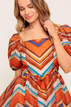 BRIGHT PERSONALITY WOVEN MIDI DRESS Flying Tomato