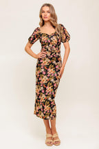 SWEET AT HEART WOVEN MIDI DRESS Flying Tomato