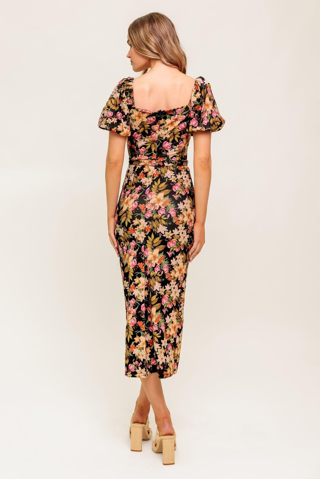 SWEET AT HEART WOVEN MIDI DRESS Flying Tomato