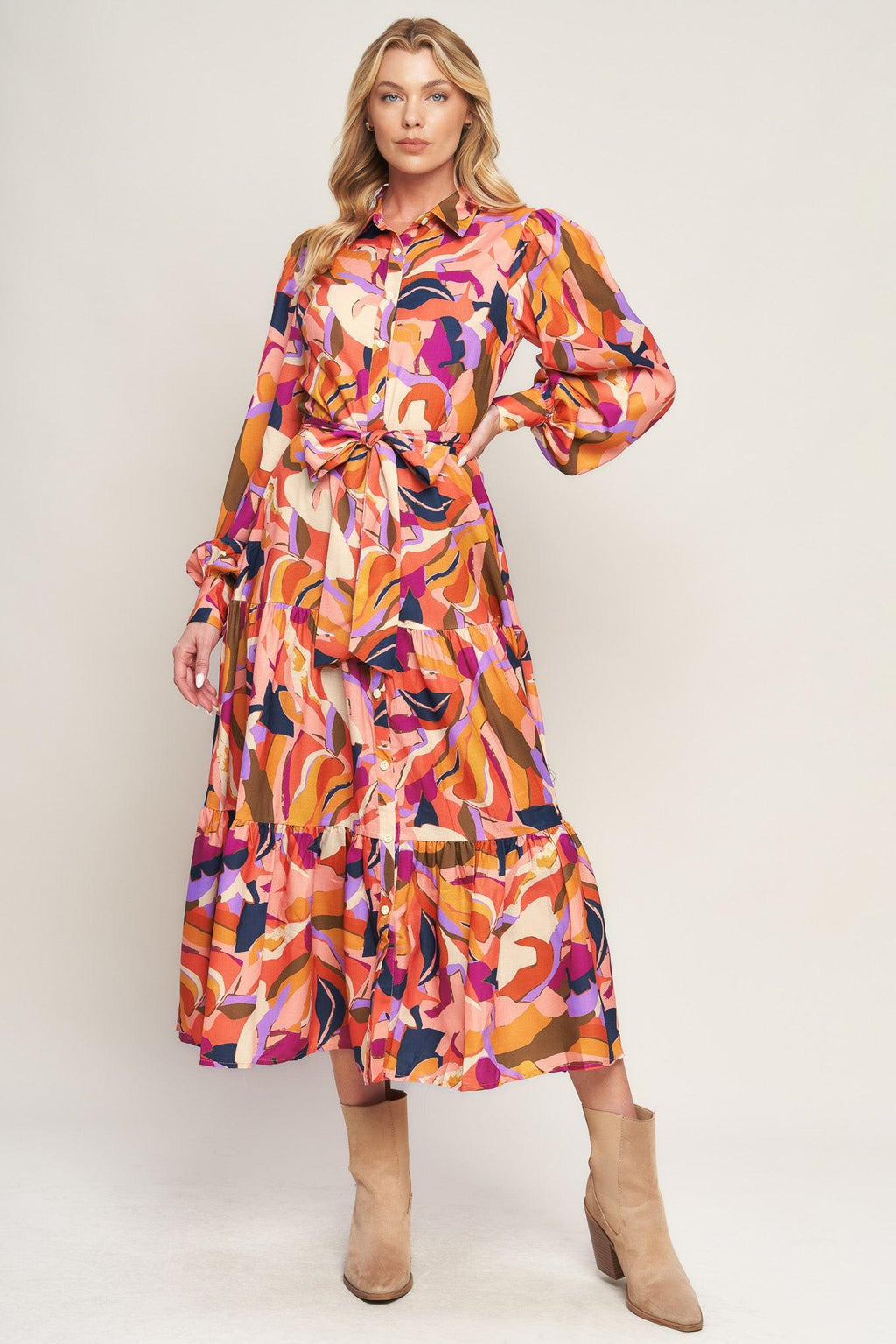 ROSEWOOD ROMANCE WOVEN MIDI DRESS Flying Tomato