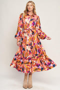 ROSEWOOD ROMANCE WOVEN MIDI DRESS Flying Tomato