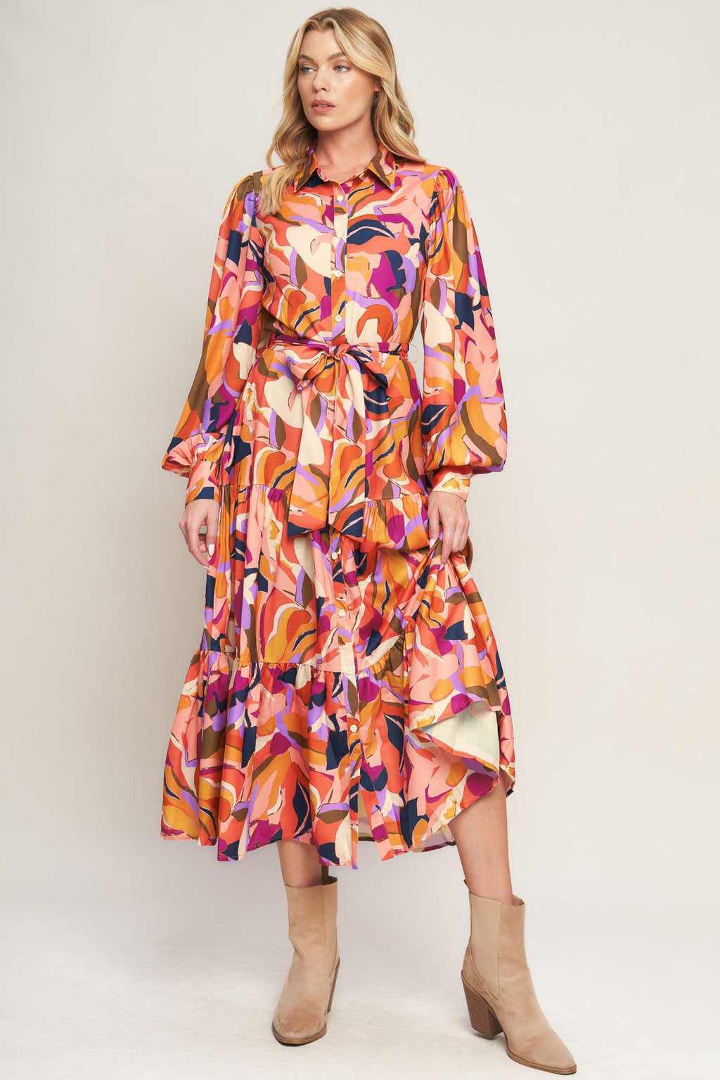 ROSEWOOD ROMANCE WOVEN MIDI DRESS Flying Tomato