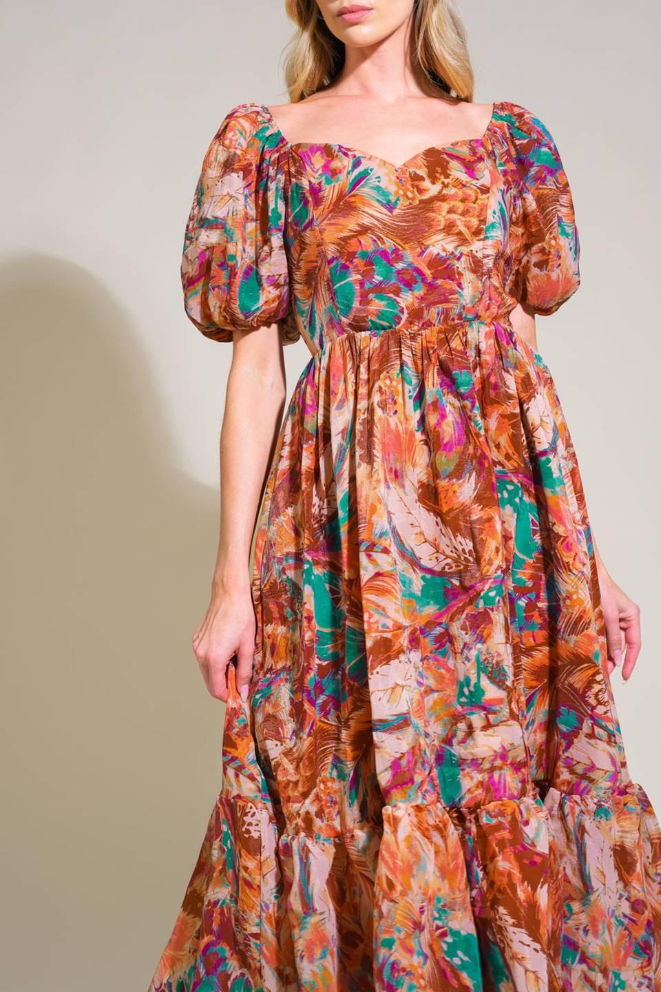BRING US BACK WOVEN MIDI DRESS Flying Tomato
