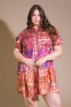KEEP IT INTERESTING WOVEN MINI DRESS Flying Tomato