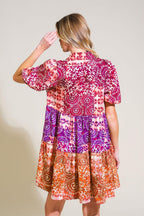 KEEP IT INTERESTING WOVEN MINI DRESS Flying Tomato