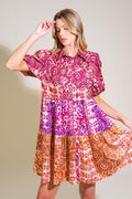 KEEP IT INTERESTING WOVEN MINI DRESS Flying Tomato