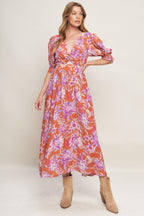 MEADOW SERENADE WOVEN MIDI DRESS Flying Tomato