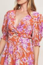 MEADOW SERENADE WOVEN MIDI DRESS Flying Tomato