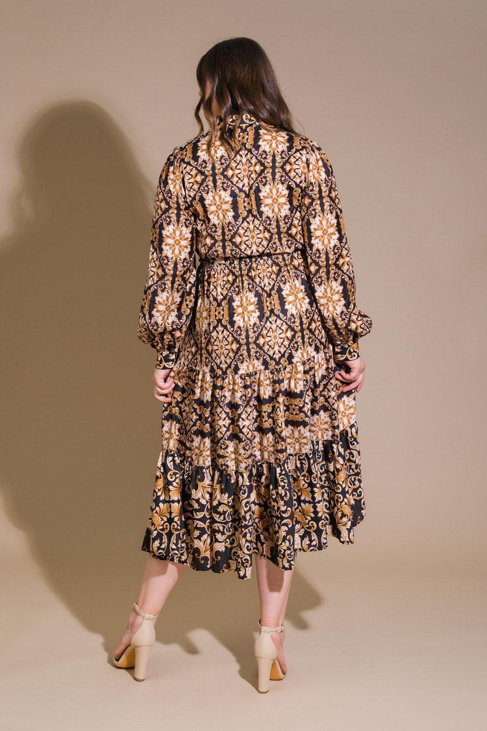 CELESTIAL BEAUTY WOVEN MIDI DRESS Flying Tomato