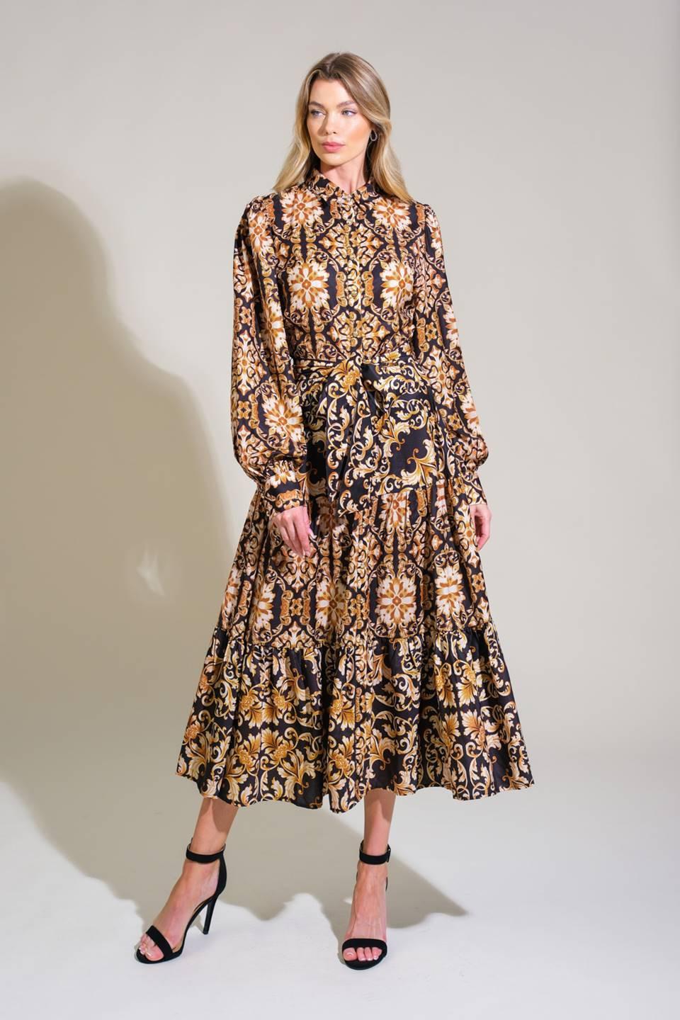CELESTIAL BEAUTY WOVEN MIDI DRESS Flying Tomato