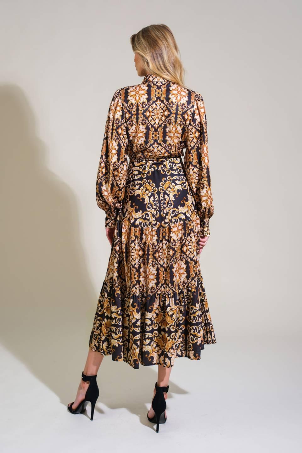 CELESTIAL BEAUTY WOVEN MIDI DRESS Flying Tomato