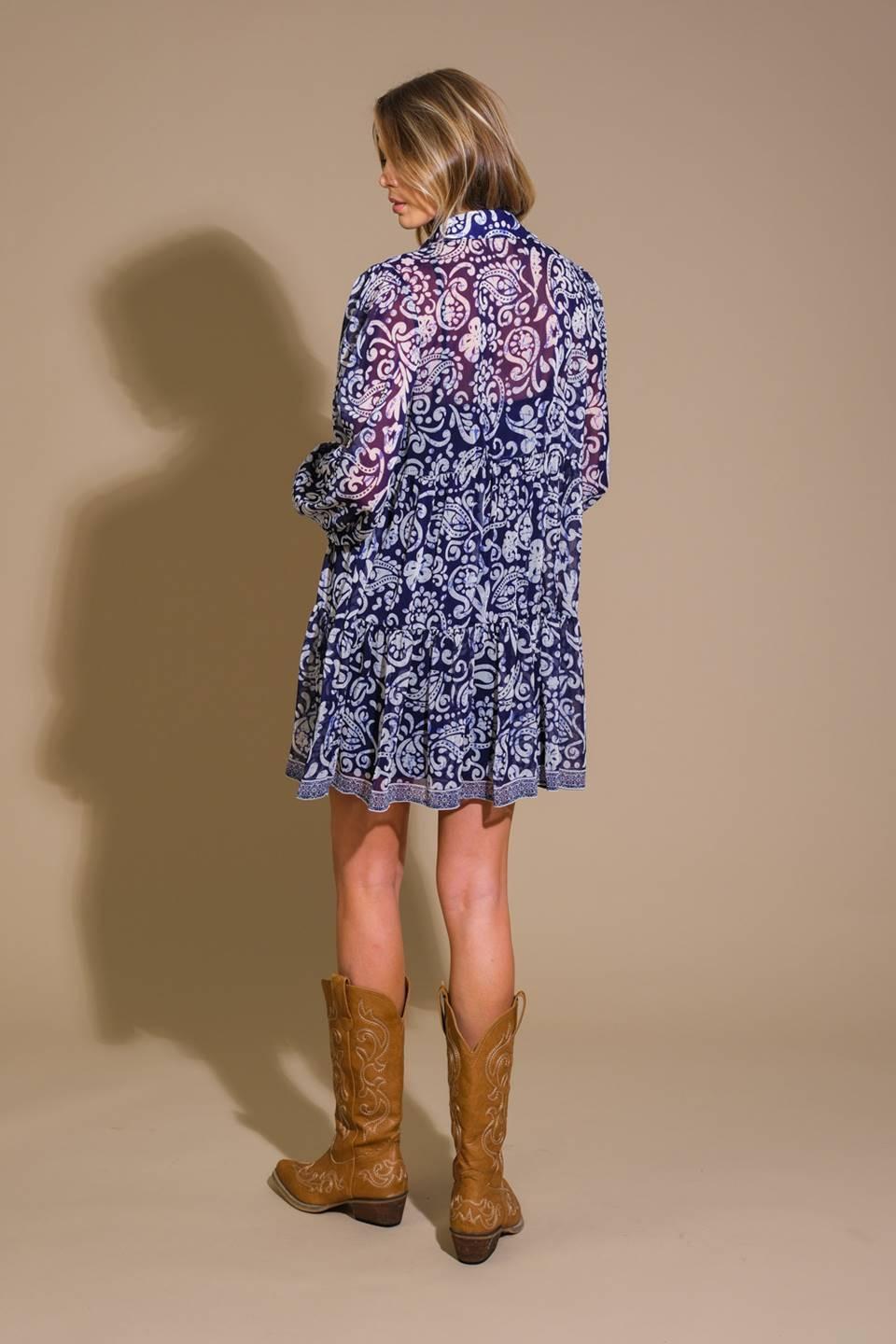 STICK TO THE PLAN WOVEN MINI DRESS Flying Tomato