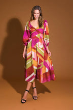 FLORAL CASCADE WOVEN MINI DRESS Flying Tomato