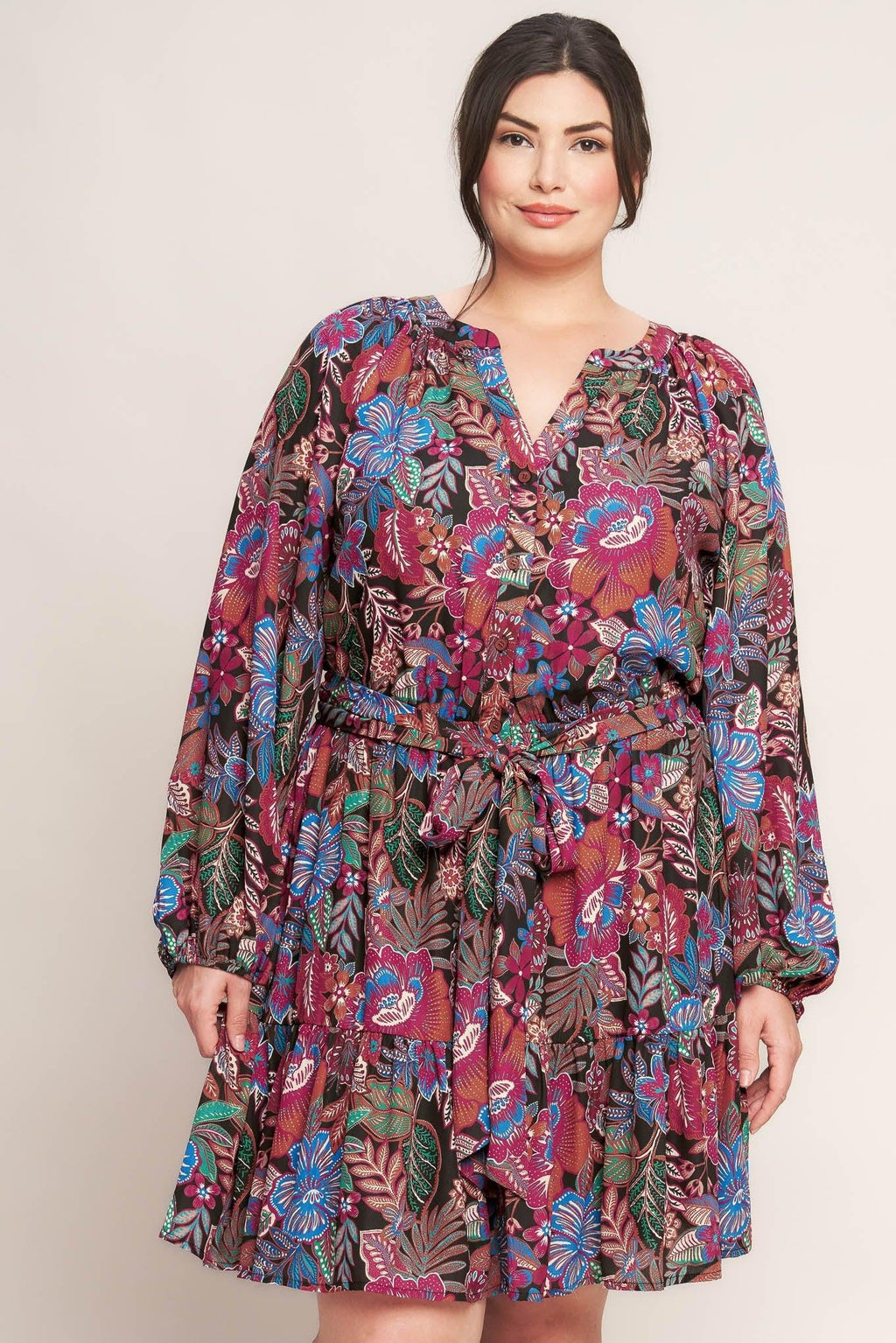 FLORAL BLISS WOVEN MINI DRESS Flying Tomato
