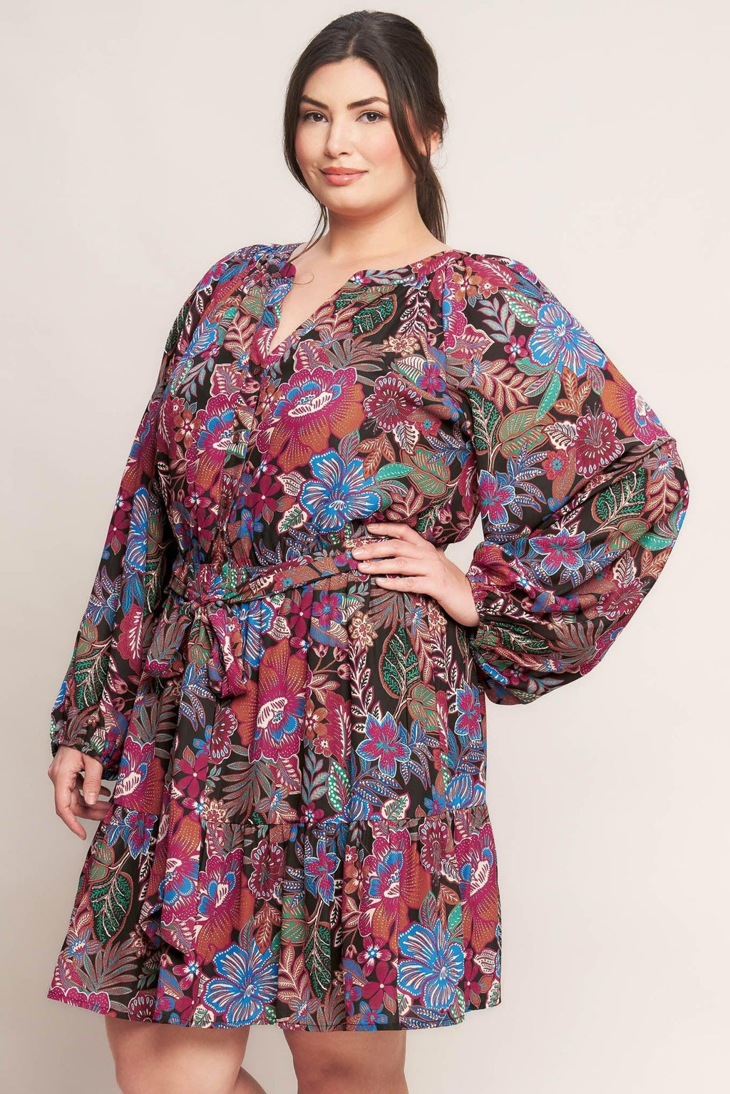 FLORAL BLISS WOVEN MINI DRESS Flying Tomato