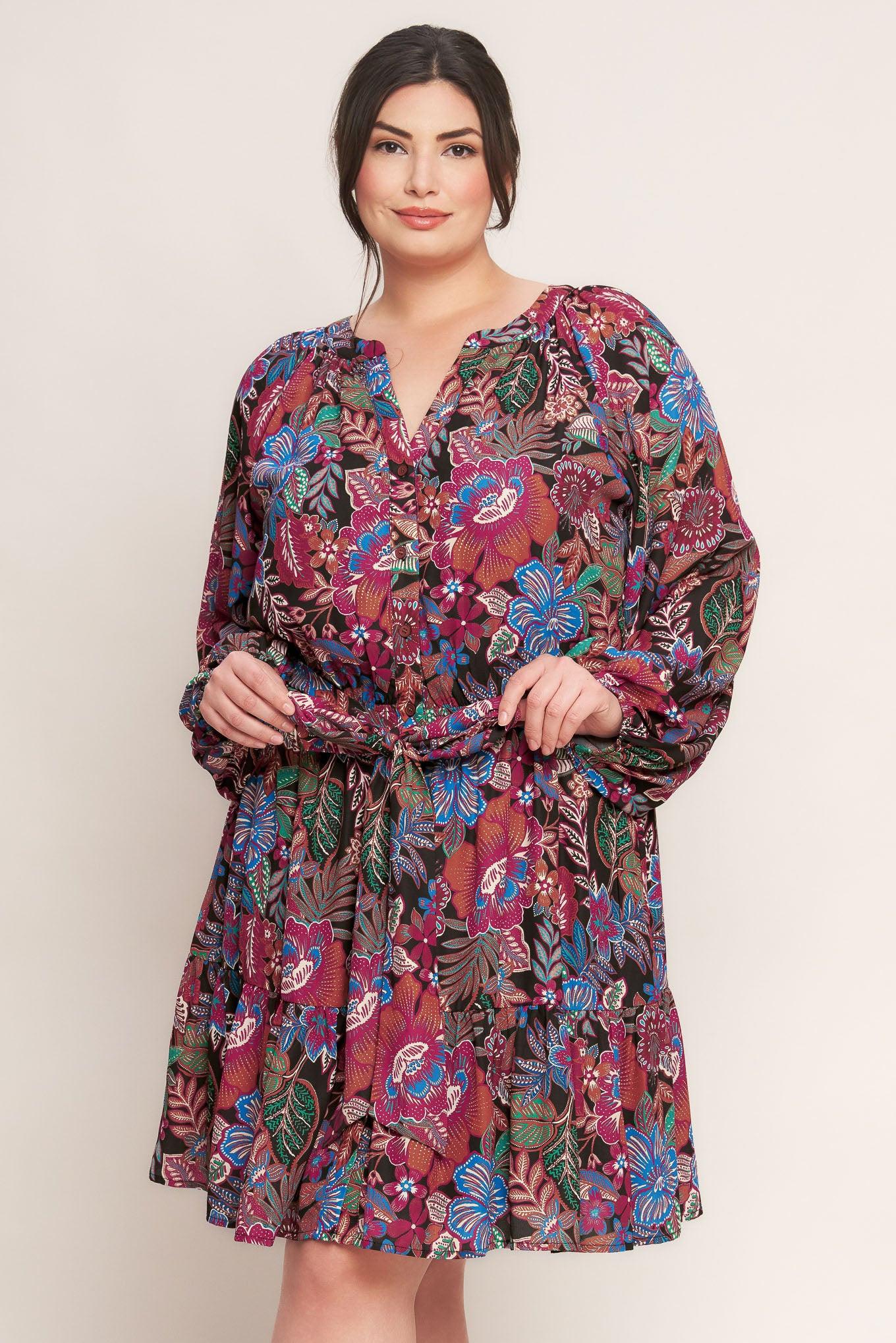 FLORAL BLISS WOVEN MINI DRESS Flying Tomato