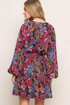 FLORAL BLISS WOVEN MINI DRESS Flying Tomato