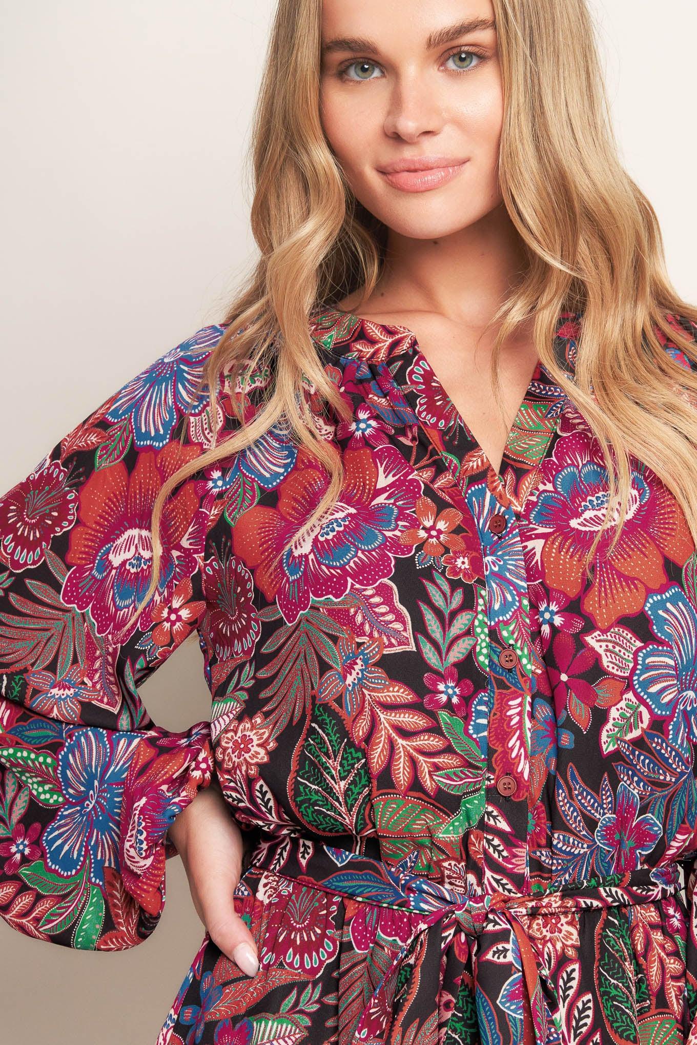 FLORAL BLISS WOVEN MINI DRESS Flying Tomato