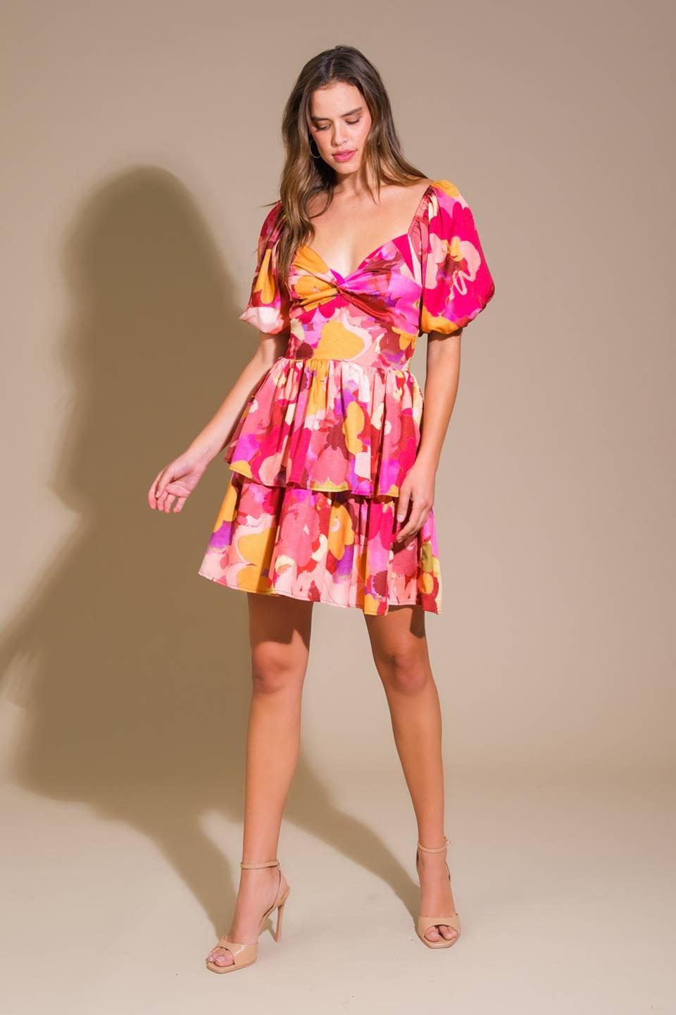WHIMSICAL BEAUTY WOVEN MINI DRESS Flying Tomato