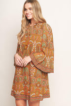 CROSS MY MIND WOVEN MINI DRESS Flying Tomato