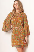 CROSS MY MIND WOVEN MINI DRESS Flying Tomato
