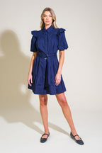 IRIDESCENT DREAM WOVEN MINI DRESS Flying Tomato