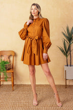 EATONS NECK WOVEN MINI DRESS Flying Tomato
