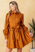 EATONS NECK WOVEN MINI DRESS Flying Tomato