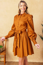 EATONS NECK WOVEN MINI DRESS Flying Tomato