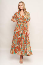 CAN'T LIVE WITHOUT RUST WOVEN MIDI DRESS Flying Tomato