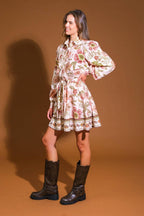 DESERT DAWN WOVEN MINI DRESS Flying Tomato