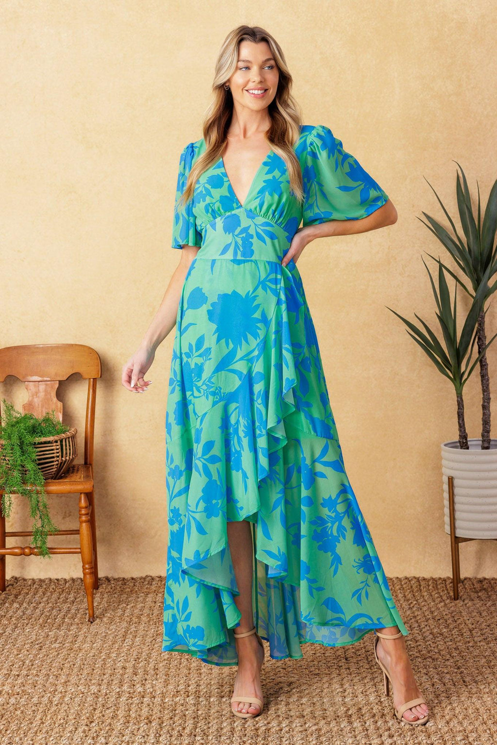 FOREVER DAYDREAMING WOVEN MIDI DRESS Flying Tomato