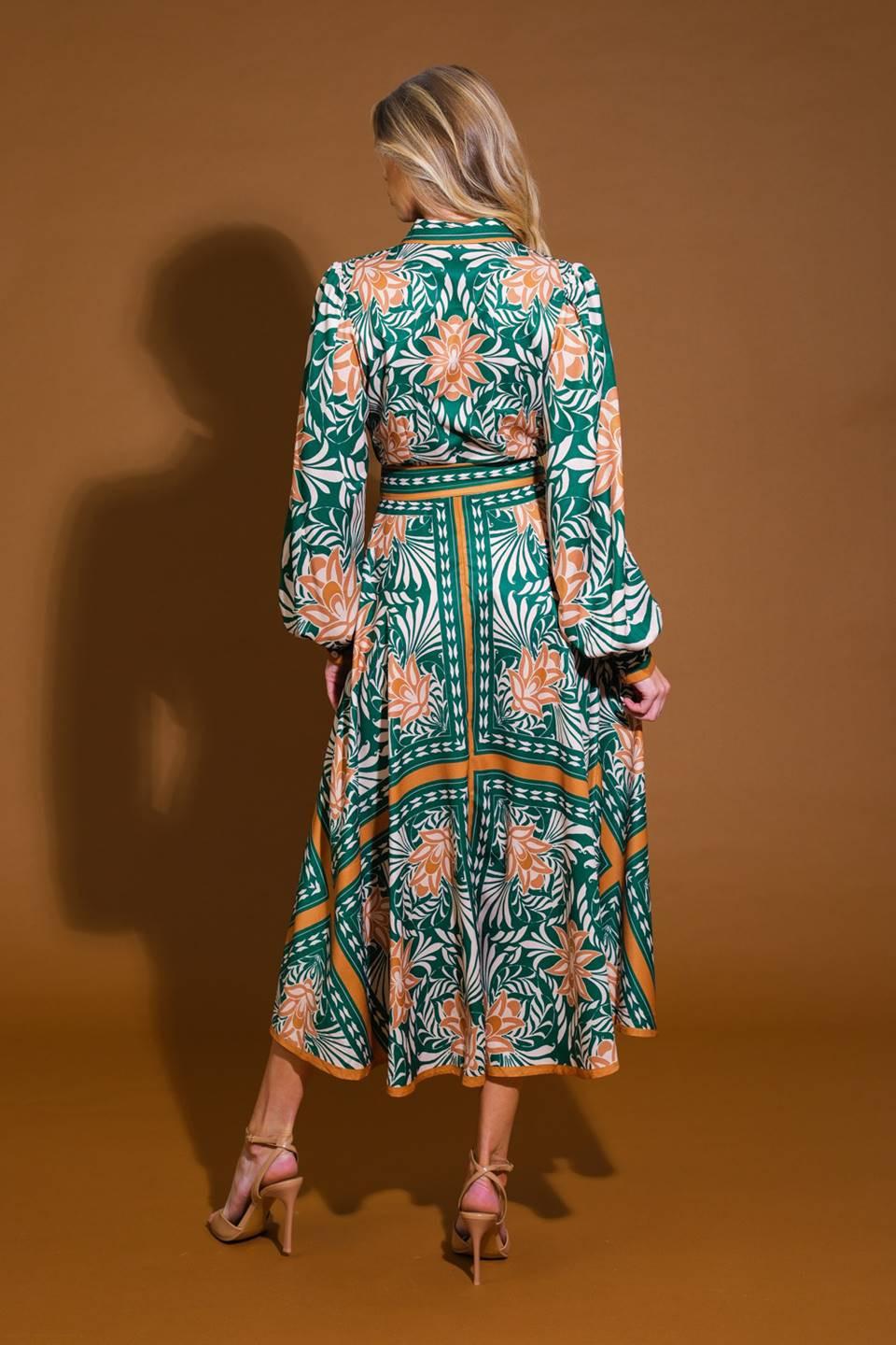 LOVE ESPRESSO WOVEN MIDI DRESS Flying Tomato
