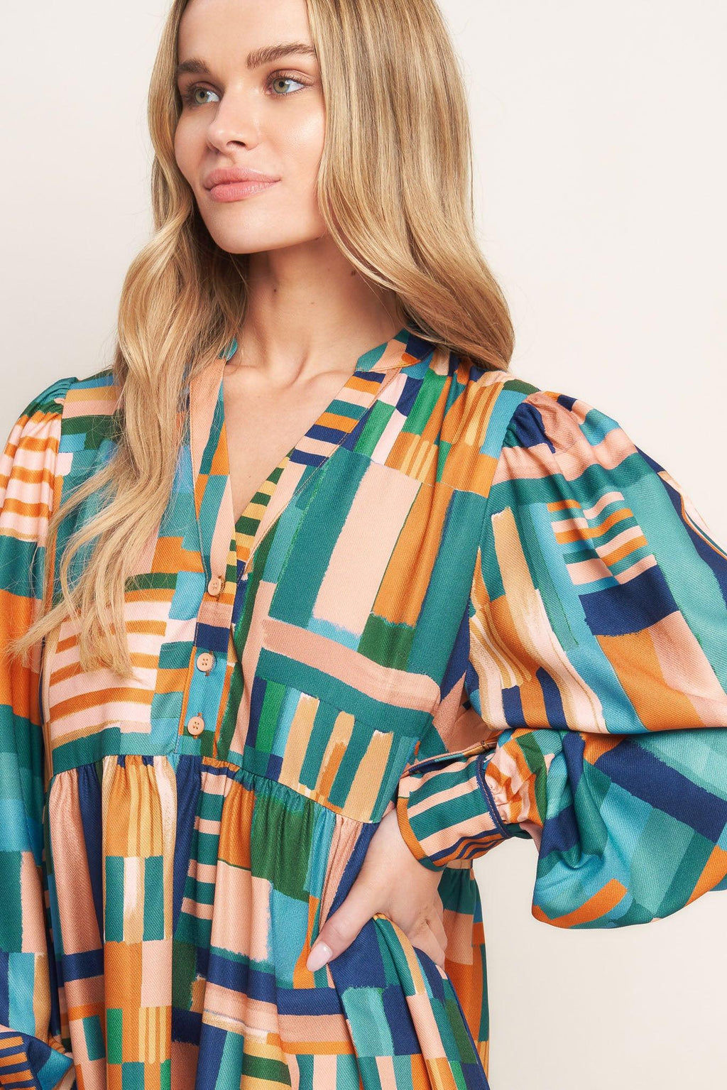 EFFORTLESS SELECTION WOVEN MINI DRESS Flying Tomato