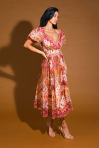 FOR GOOD WOVEN MIDI DRESS Flying Tomato