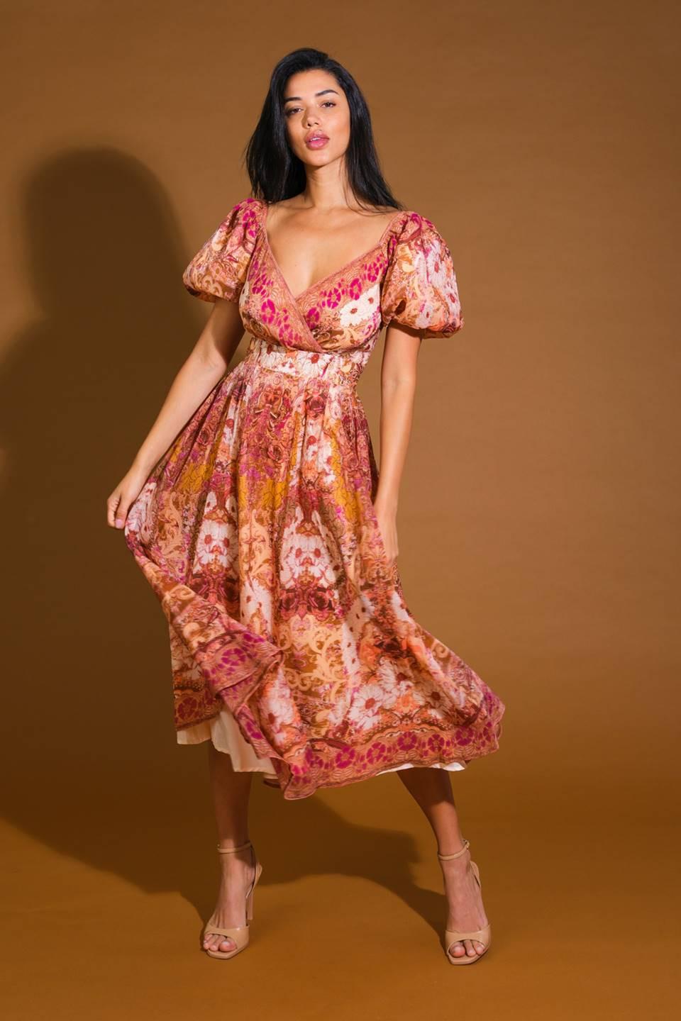 FOR GOOD WOVEN MIDI DRESS Flying Tomato