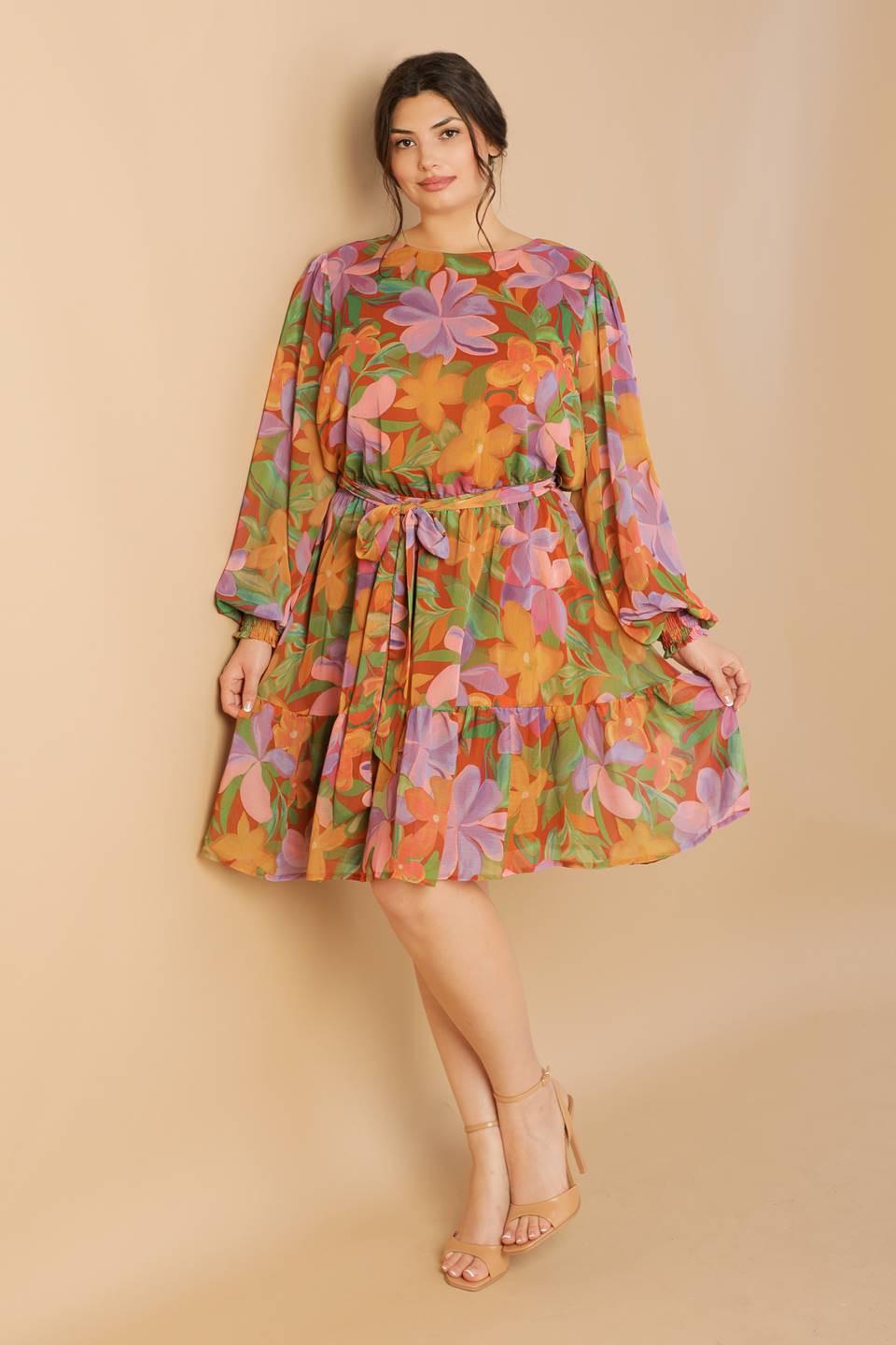 MUTED GARDEN WOVEN MINI DRESS Flying Tomato