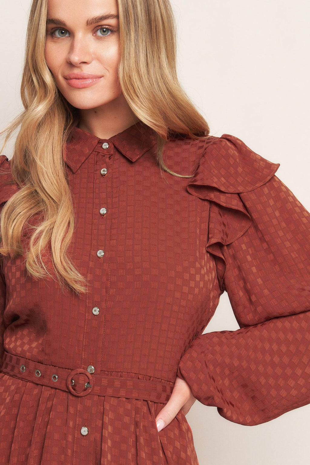 CALL IT LOVE WOVEN MINI DRESS Flying Tomato