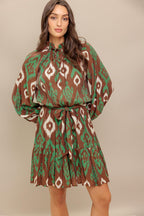 WILD TERRACOTTA WOVEN MINI DRESS Flying Tomato