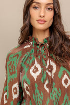 WILD TERRACOTTA WOVEN MINI DRESS Flying Tomato