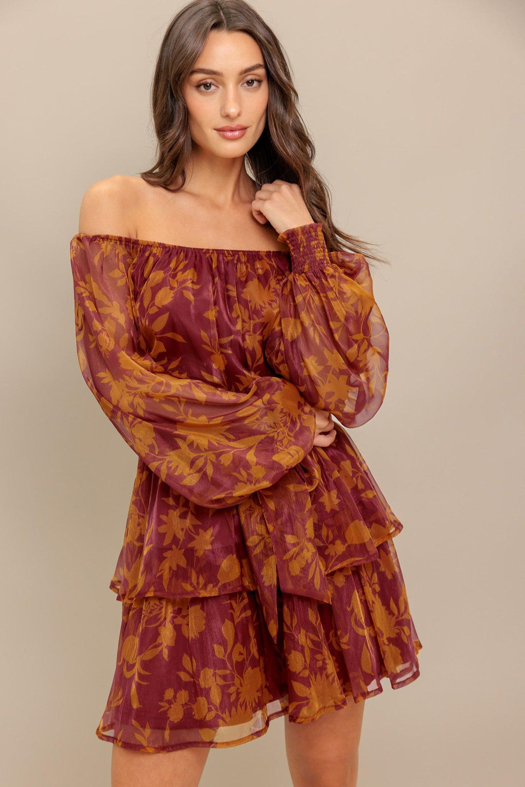 PETAL MIST WOVEN MINI DRESS Flying Tomato