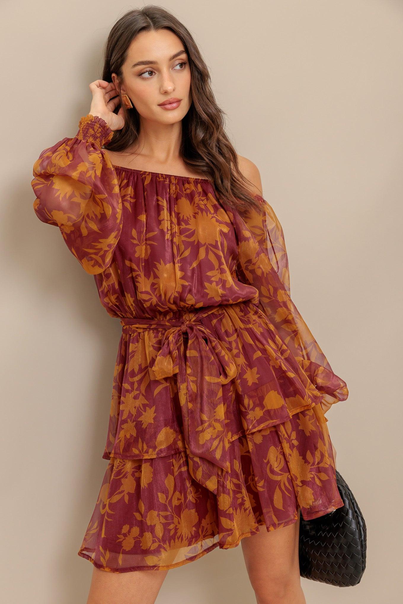 PETAL MIST WOVEN MINI DRESS Flying Tomato