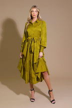 TOTAL APPEAL WOVEN JACQUARD MIDI DRESS Flying Tomato