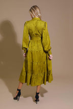 TOTAL APPEAL WOVEN JACQUARD MIDI DRESS Flying Tomato